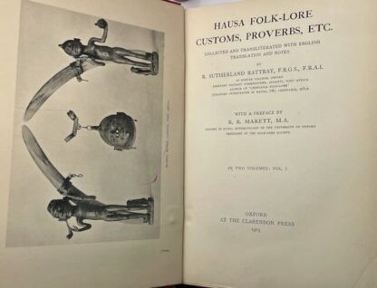 Hausa Folk-Lore Customs, Proverbs Etc. Collected and Transliterated with English Translation and Notes by R. Suthernland Rattray - Image 3