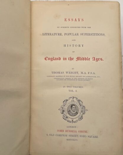 Essays on Subjects Connected with the Literature, Popular Superstitions, and History of England in the Middle Ages by Thomas Wright - Image 3