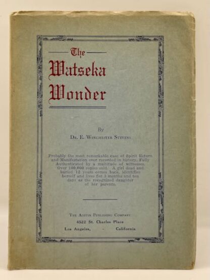 The Watseka Wonder by Dr. E Winchester Stevens