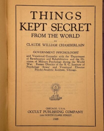 Things Kept Secret from the World by Claude William Chamberlain - Image 3