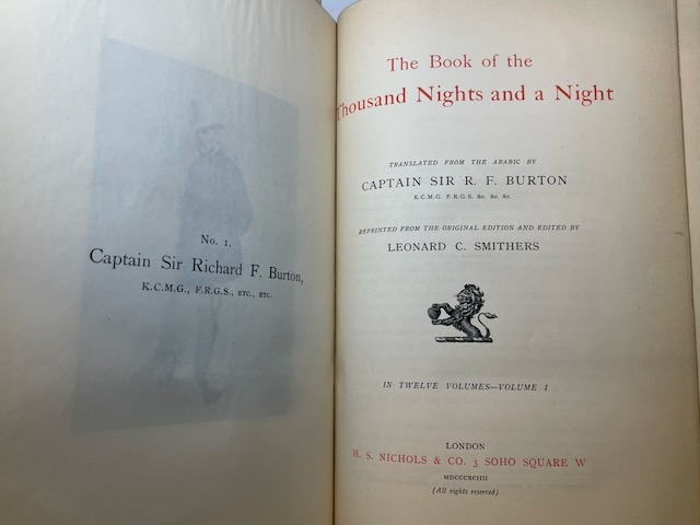 The Book of the Thousand Nights and a Night, translated from the Arabic by Captain Sir Richard F. Burton, reprinted from the original edition and edited by Leonard C. Smithers - Image 6