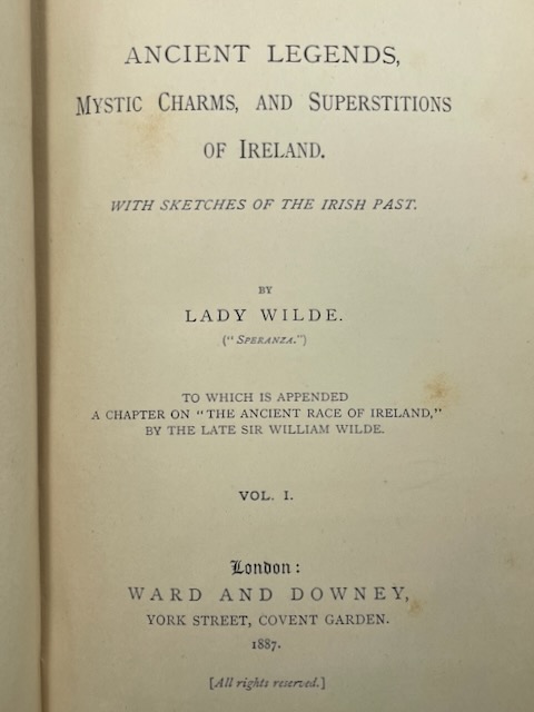 Ancient Legends, Mystic Charms and Superstitions of Ireland by Lady Jane Wilde - Image 3